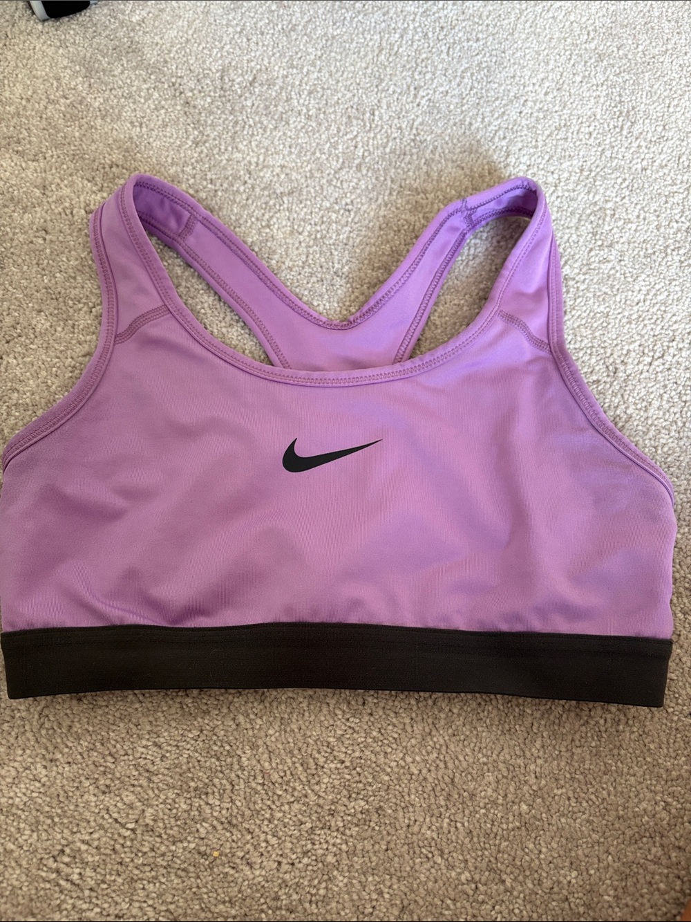 Nike Lavender Racerback Sports Bra with Black Band